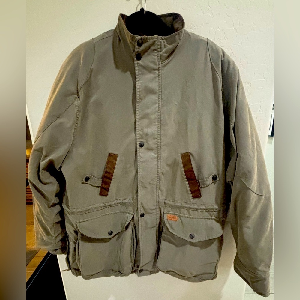 Vintage Outback Trading Co Olive Green Field Jacket L Costa Rica Quilted Rare